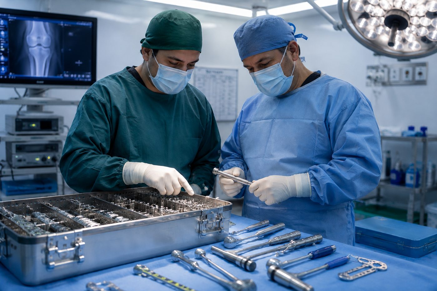 Equipo de BR Suministros Médicos brindando soporte técnico en quirófano